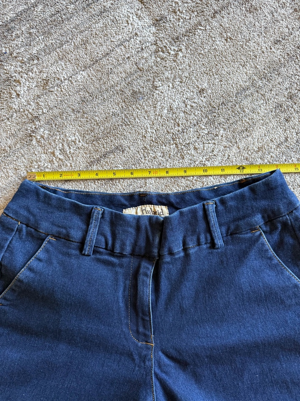 Hybrid & company Navy Blue Women's Shorts with Front Pockets - Picture 6 of 7